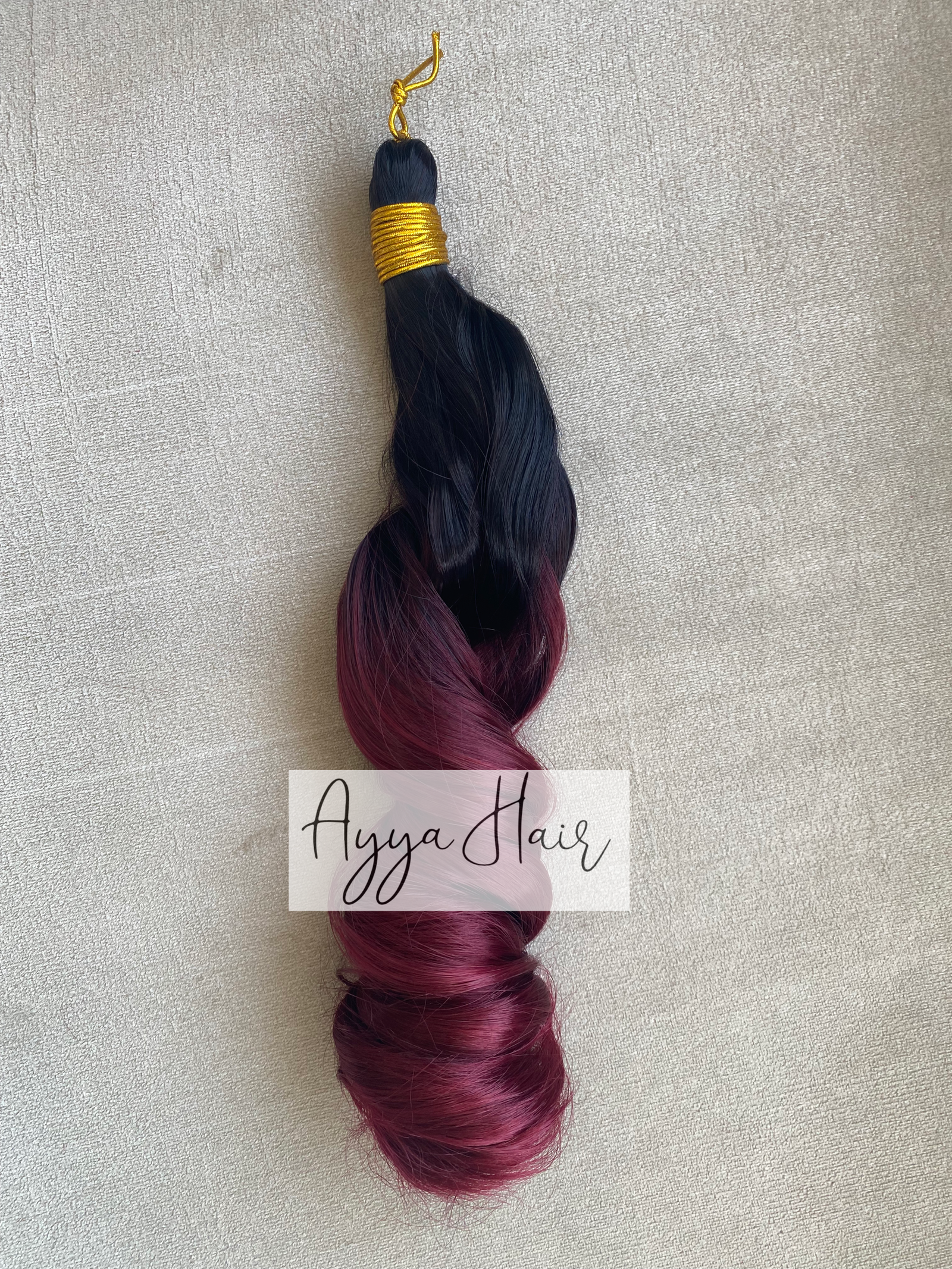 French Curls- Wine Ombre - Image 2
