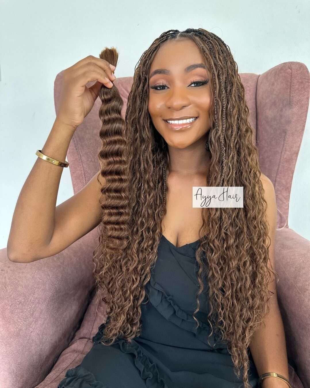 Boho Beach Wave Human Braiding Hair- Mocha